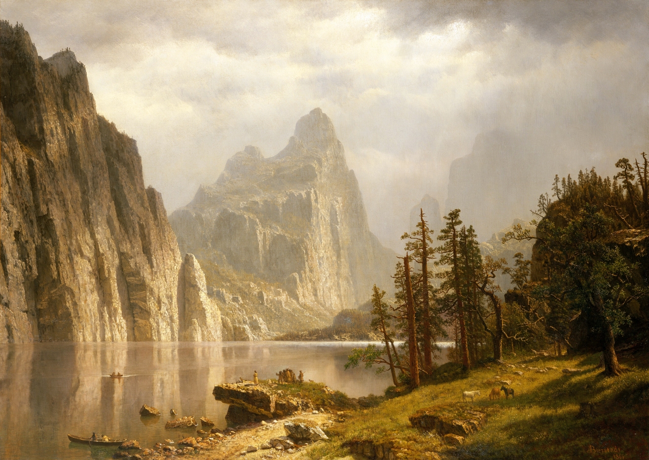 Человек и природа в 19 веке. Пейзаж Albert Bierstadt.